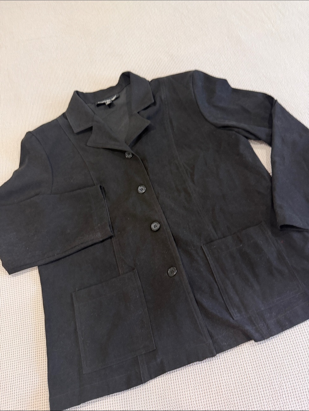 Briggs New York Black Button-Front Blazer Jacket